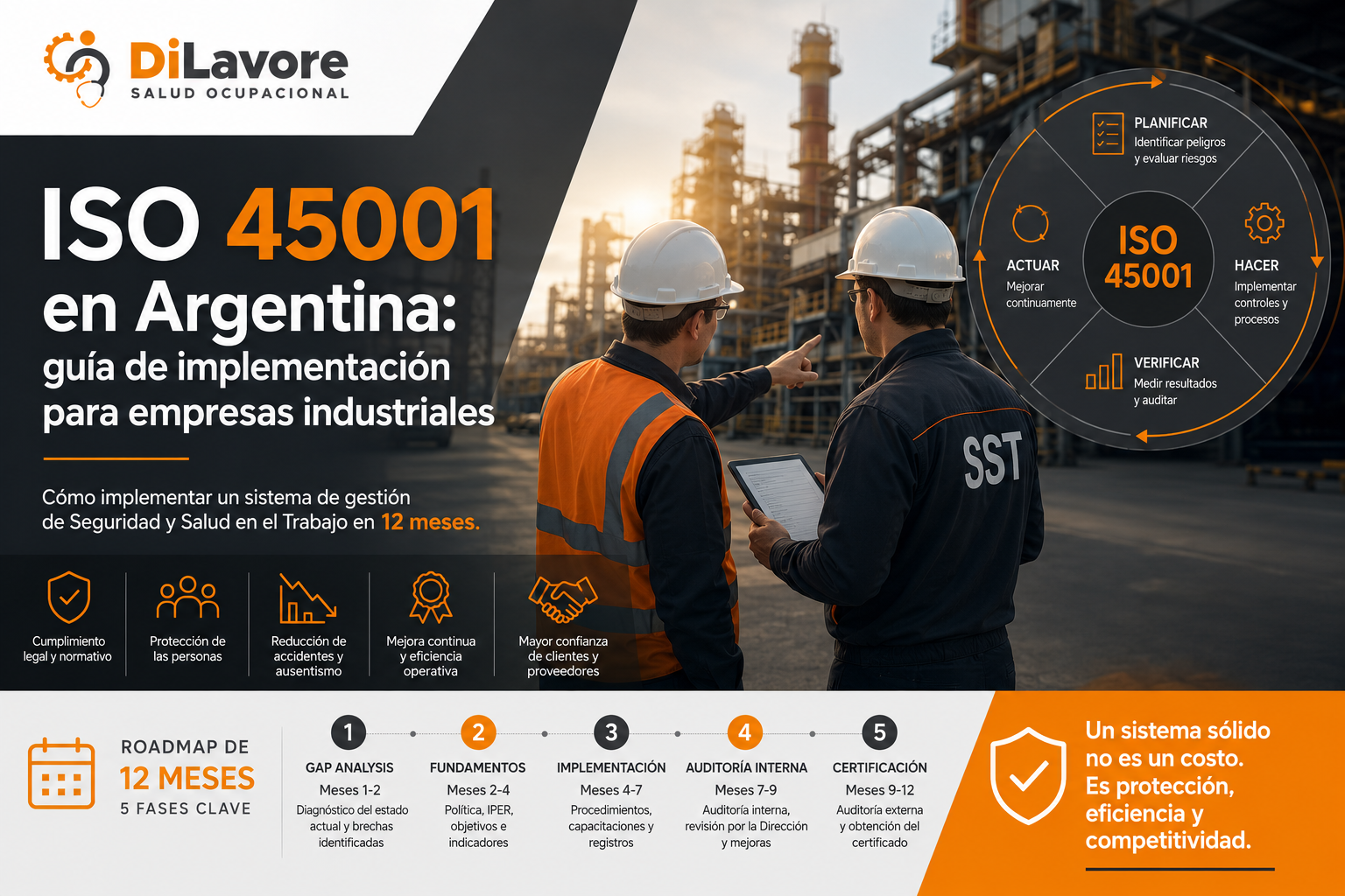 ISO 45001 Argentina implementación en empresa industrial con sistema de gestión de Seguridad y Salud en el Trabajo