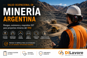 Salud ocupacional en minería Argentina: riesgos, exámenes médicos y requisitos para contratistas