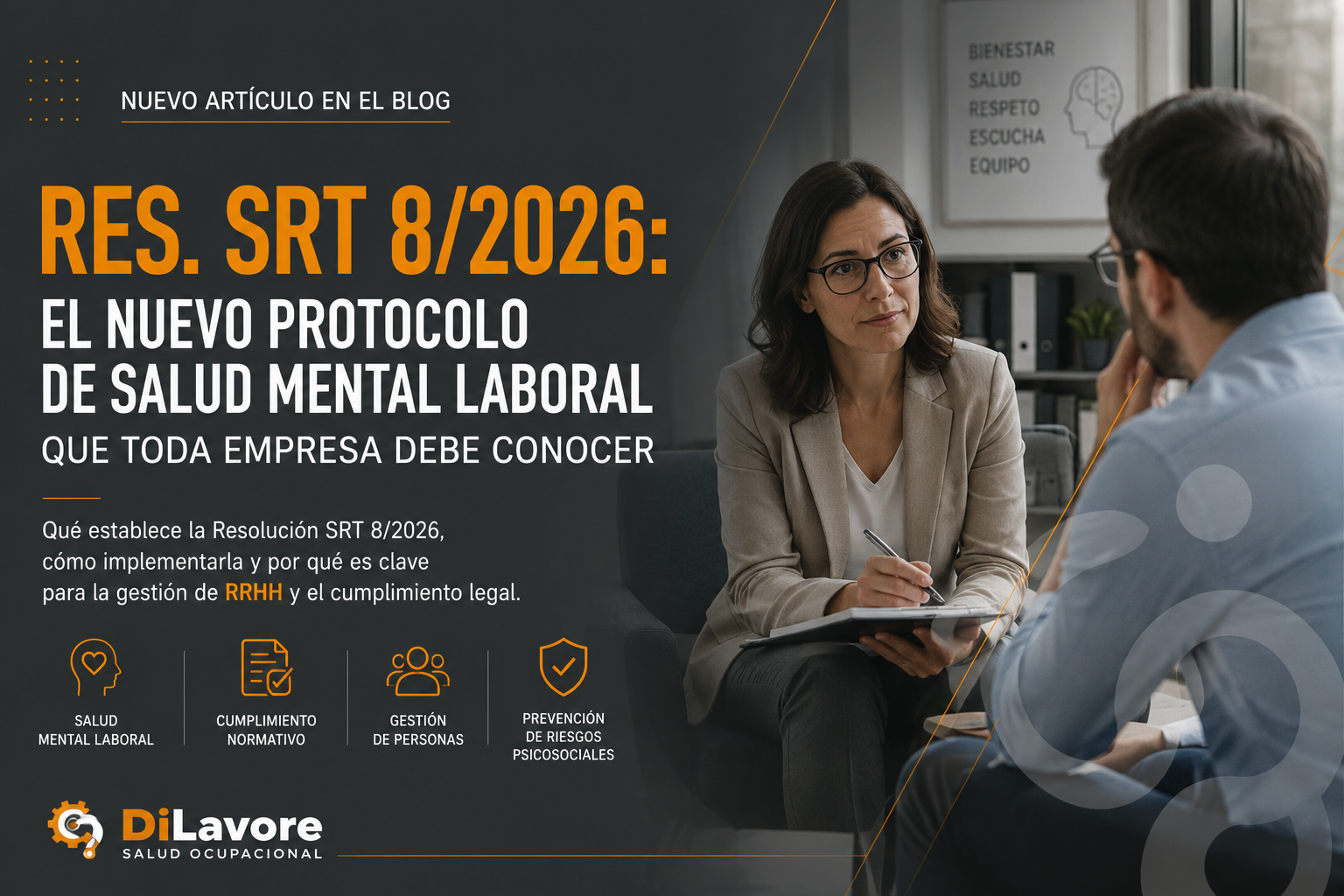 SRT 8/2026 salud mental laboral — protocolo obligatorio y gestión RRHH | Di Lavore