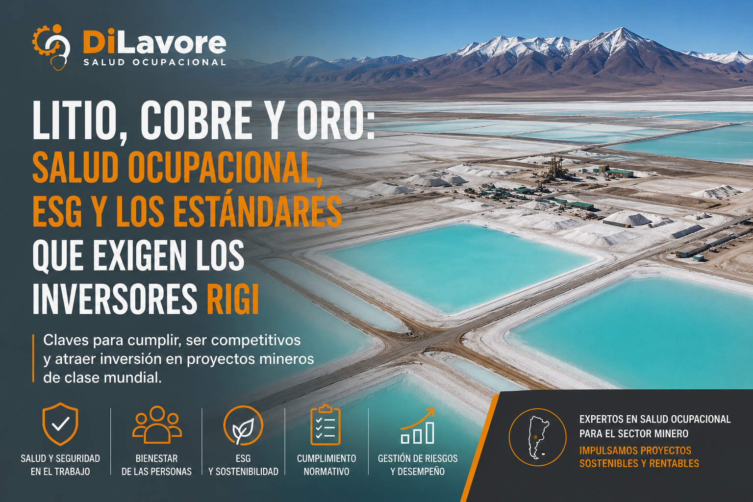 Salud ocupacional litio cobre minería Argentina — ESG y RIGI | Di Lavore
