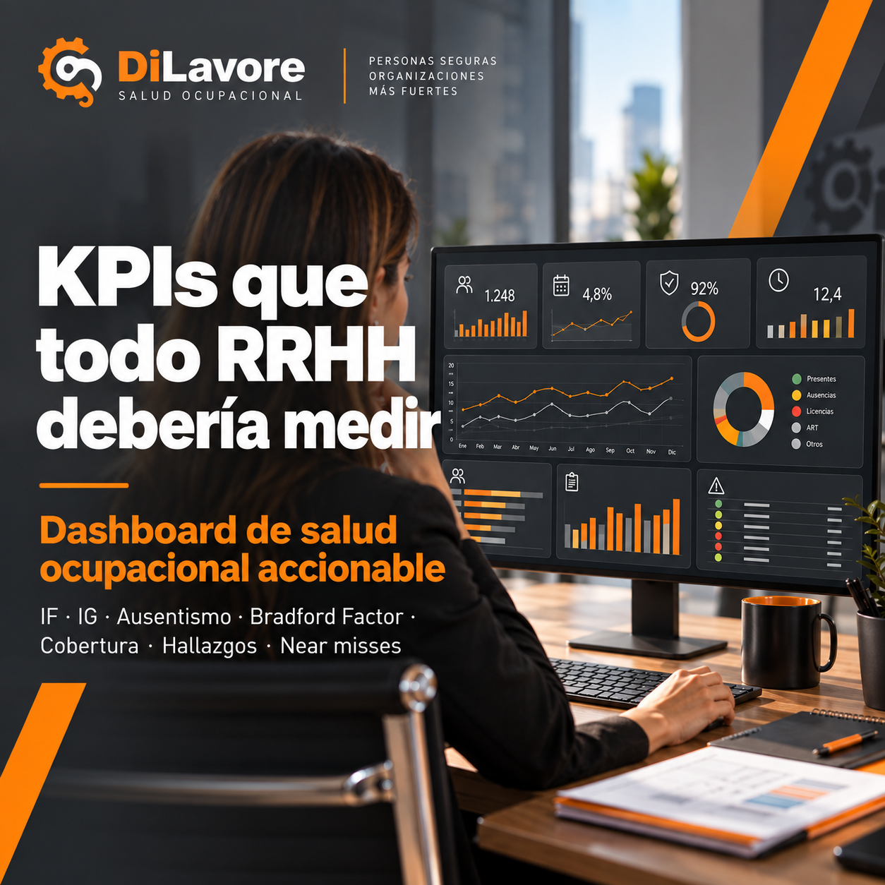Dashboard salud ocupacional RRHH — KPIs accionables | Di Lavore